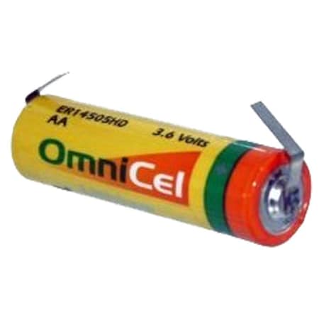 Omnicel ER14505HD 3.6V AA Lithium Battery w/ Tabs Sensors Detectors ER14505HD/T